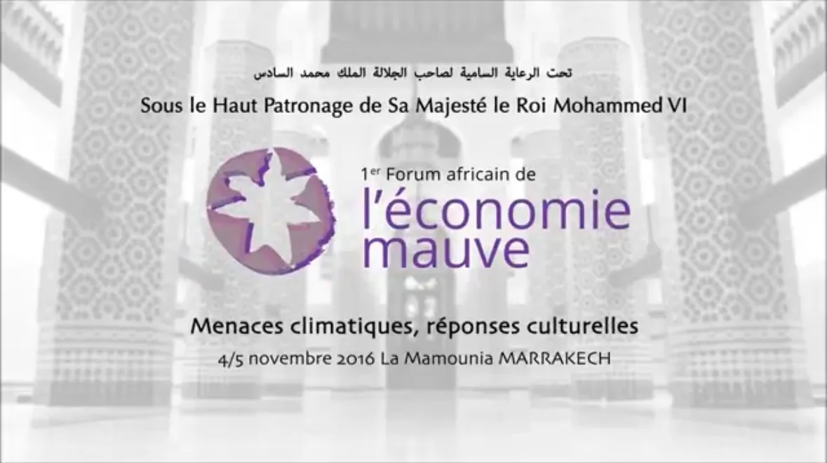 Forum title card under the High Patronage of His Majesty King Mohammed VI